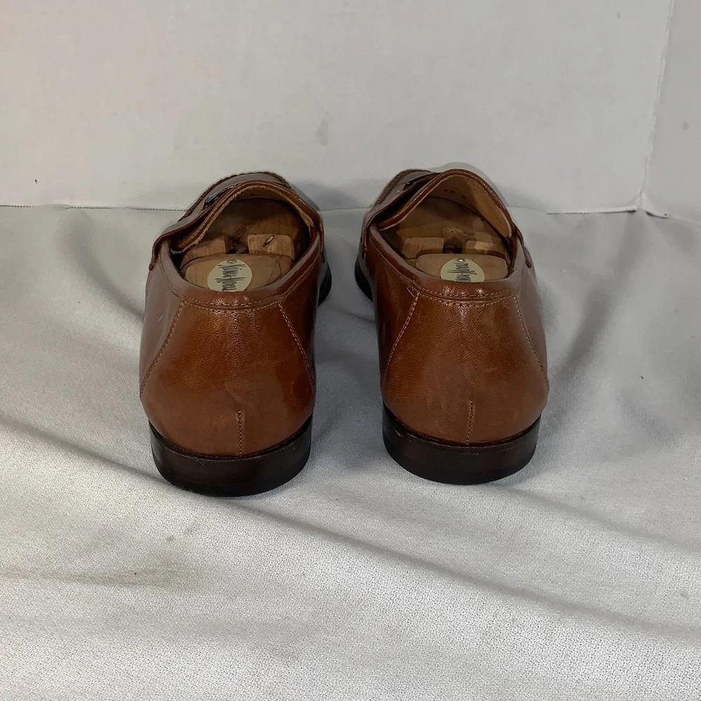 Bally Men's Brown Leather Slip-On Loafers with Gold Accent